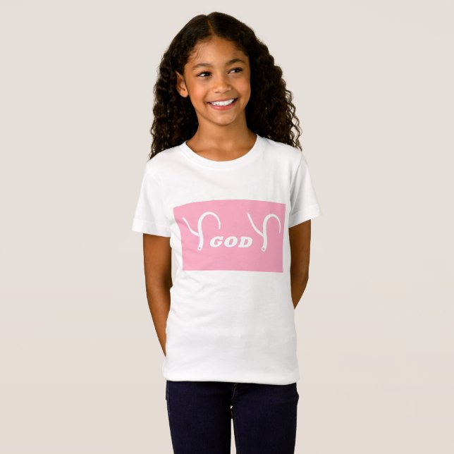 "Y God Y" Design de T-shirt rose (Devant entier)