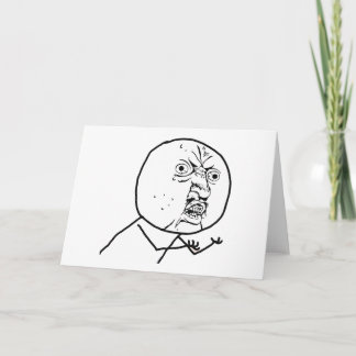 Y U NO (Original) - Carte de voeux horizontale