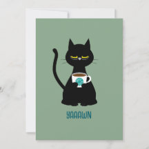 YAAAWN carte de voeux pour chat endormi