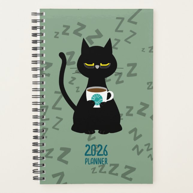 YAAAWN Planificateur Chat Endormi 2026 (Devant)