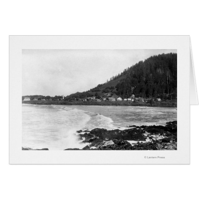 Yachat, Oregon Town View et Ocean Photo (Devant horizontal)