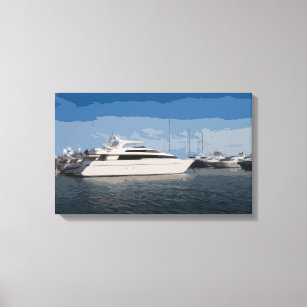 Yacht de luxe sur une toile Blue Sky Day