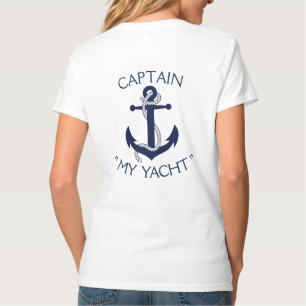 Yacht personnalisé Ancre "Votre nom ici" T-shirt
