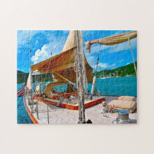 Yachts à voile d'Antigua. puzzle