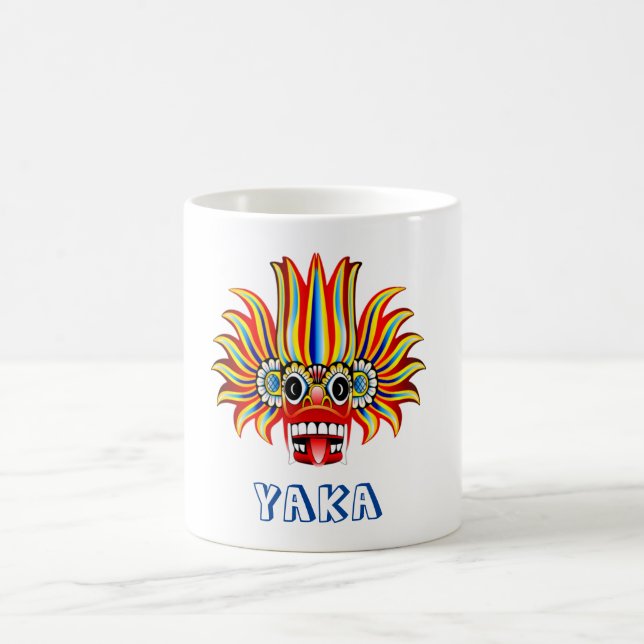 Yaka (diable du Sri Lanka) design Café Mug (Centre)