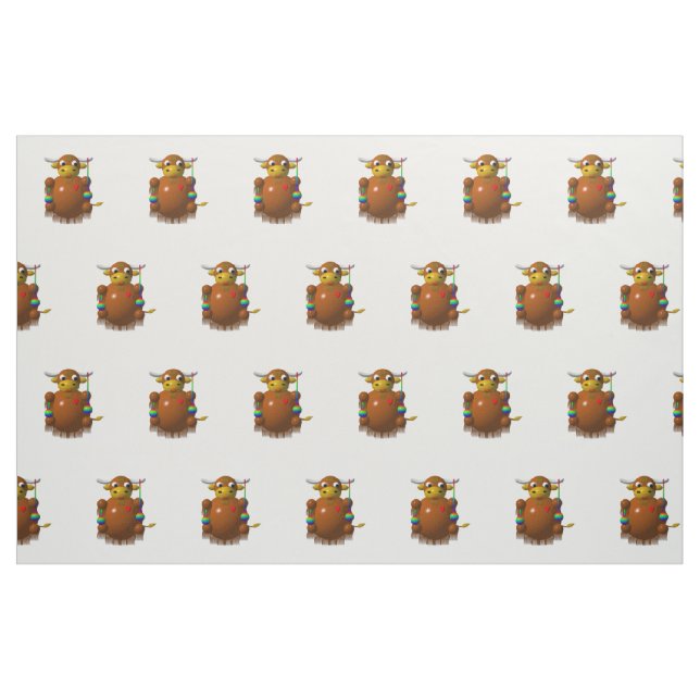 Yaks mignons avec le tissu de yo-yo (Fat Quarter)