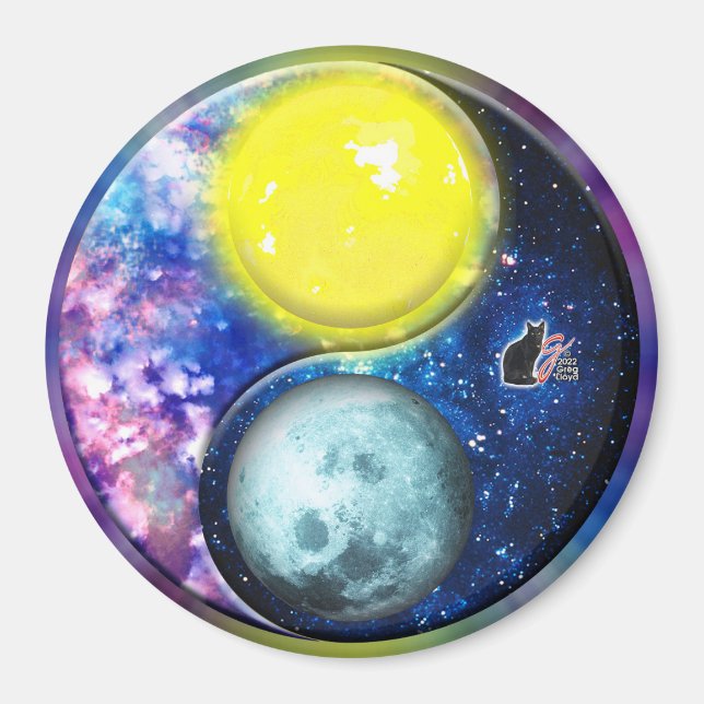 Yang-Yin / Aimant Soleil-Lune (Devant)