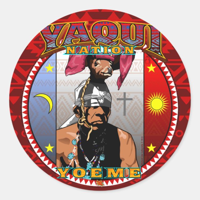 yaqui nation yoeme dancer autocollant (Devant)