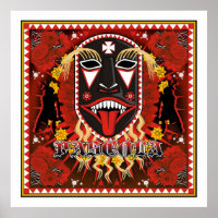 yaqui pescula mask art poster