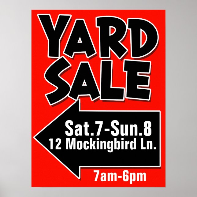 YARD SALE customizable poster (Devant)