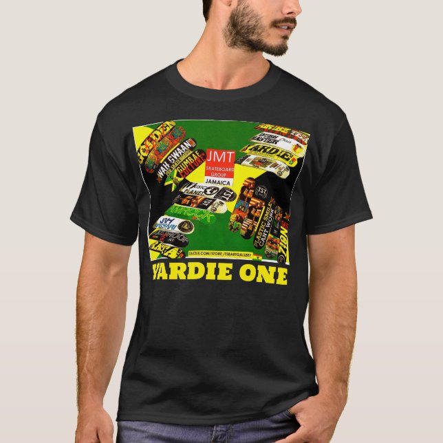 YARDIE ONE. T-Shirt de base sombre (Devant)