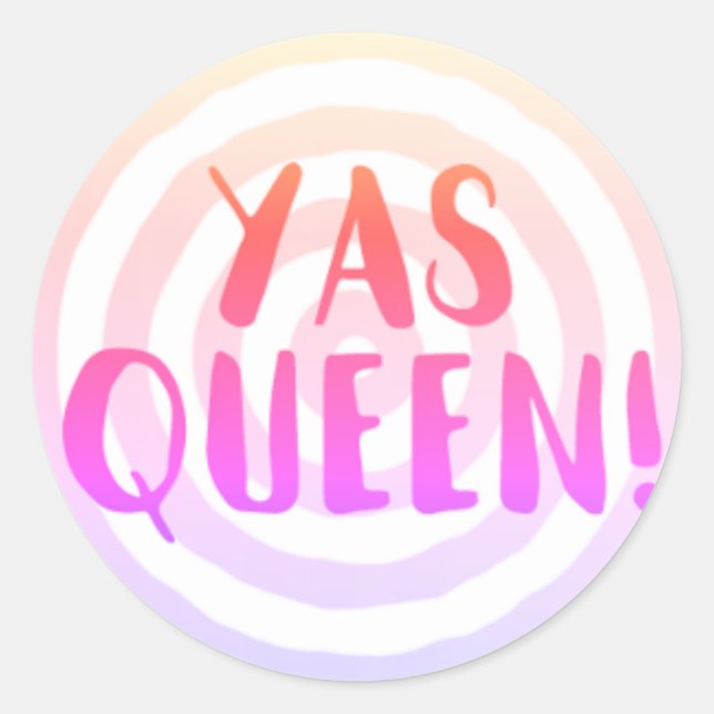Yas Reine !  Autocollants Cercle Rose Cible (Devant)