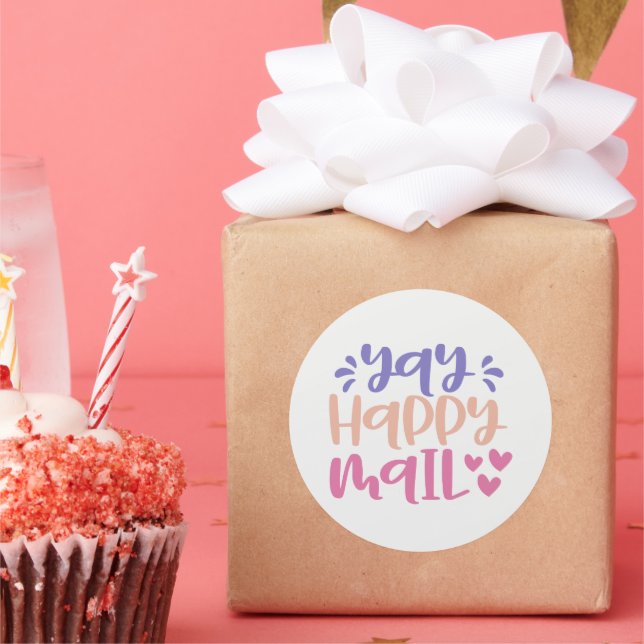 Yay Happy Mail - Autocollant pour petite entrepris (Fête)