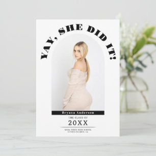 Yay Modern Graduation Graduation Faire-part photo