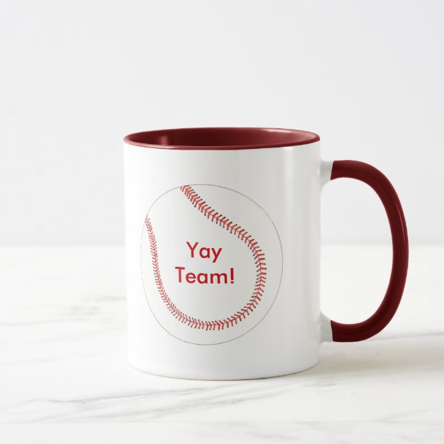 Yay Team, Custom Baseball Mugs (Droite)