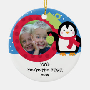 YaYa Photo Ornement de Noël Pingouin