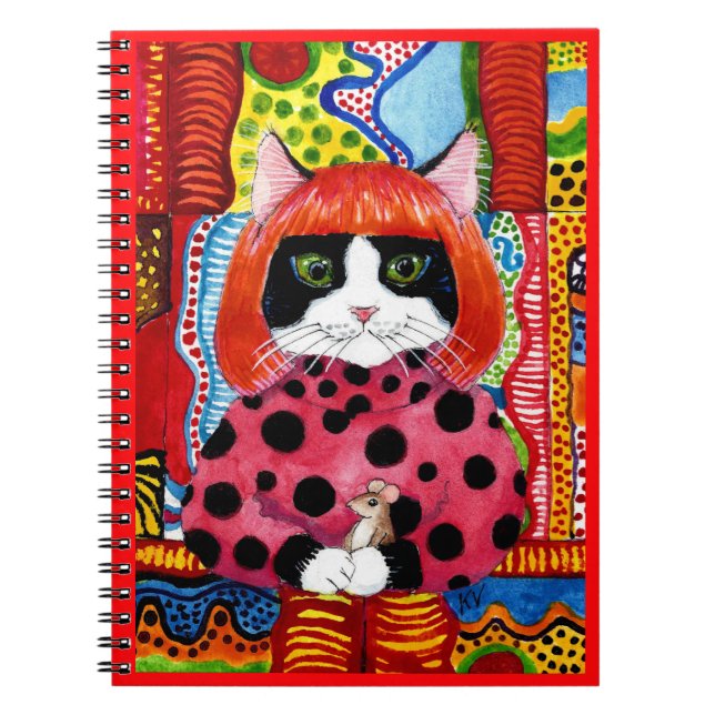 Yayoi Kusama hommage comme carnet de souris Cat mi (Devant)
