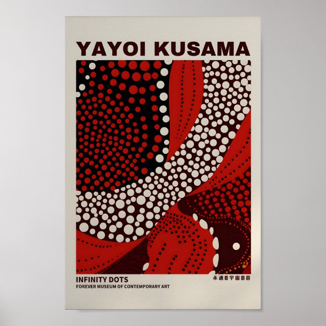 Yayoi Kusama Inspiré Art Abstrait Impression (Devant)