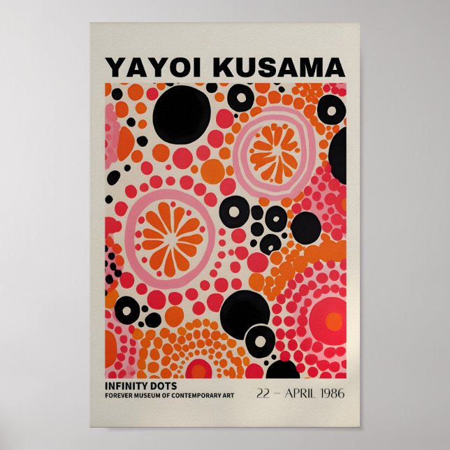 Yayoi Kusama Inspiré Art Abstrait Impression (Devant)