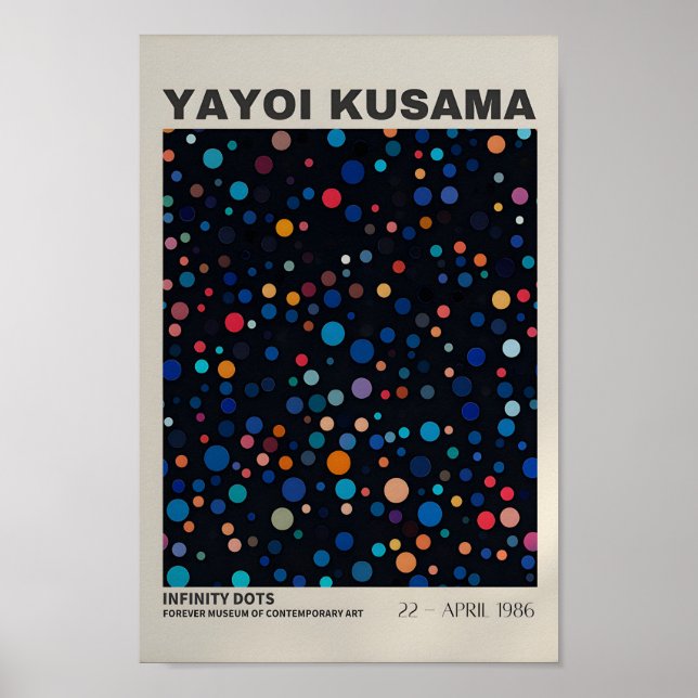 Yayoi Kusama Inspiré Art Abstrait Impression (Devant)