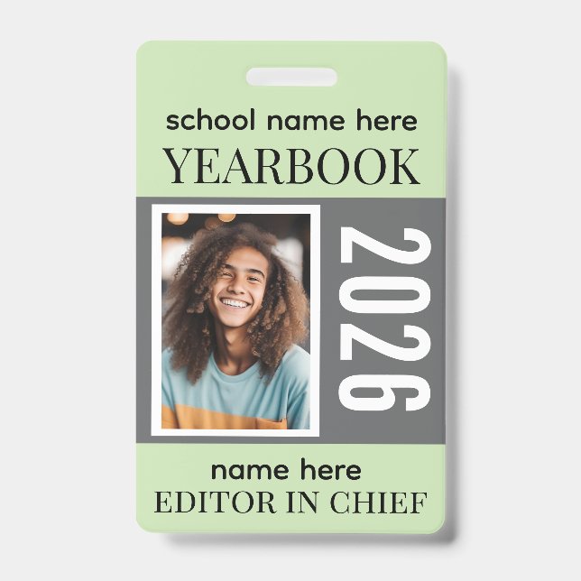 Yearbook Staff Badge Fully Customizable (Avant)