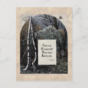 Yeats "L'Enfant Volé" Carte Postale Victorienne