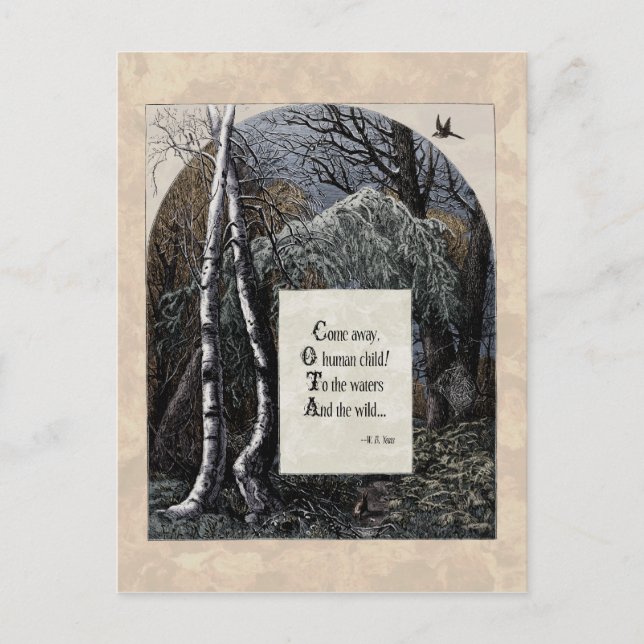 Yeats "L'Enfant Volé" Carte Postale Victorienne (Devant)