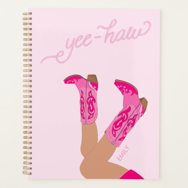 Yee-Haw Cowgirl Boots Custom Name  (Devant)