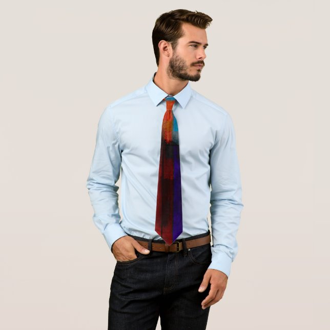 Yeezy Cravate artistique rouge (En situation)