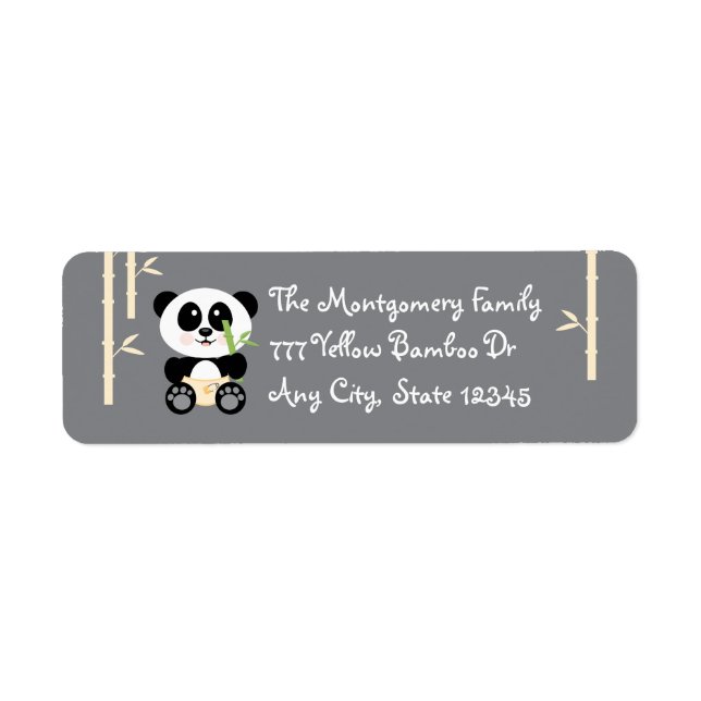Yell Bamboo Baby Panda in Diapers Adresse Stickers (Devant)
