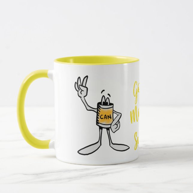 Yellow Can Creature Coffee Mug (Gauche)