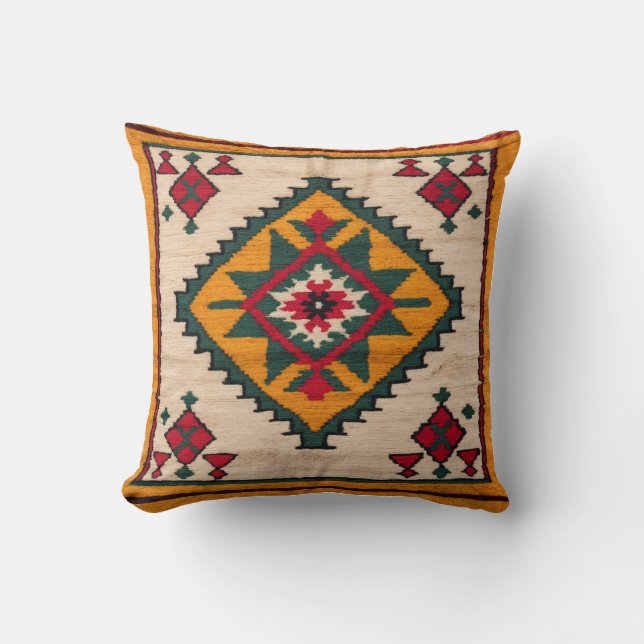 Yellow Dreamscape" Marocain Kilim Coussins : (Recto)