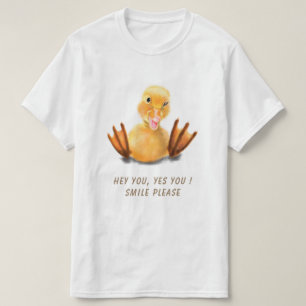 Yellow Duck Playful Wink T-Shirt Happy Smile