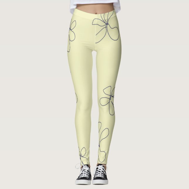 yellow flower leggings (Devant)