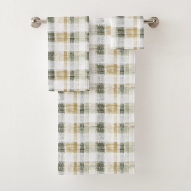 Yellow Green White Plaid Stripes (En situation)