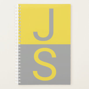 Yellow & Grey Modern Initials monogram