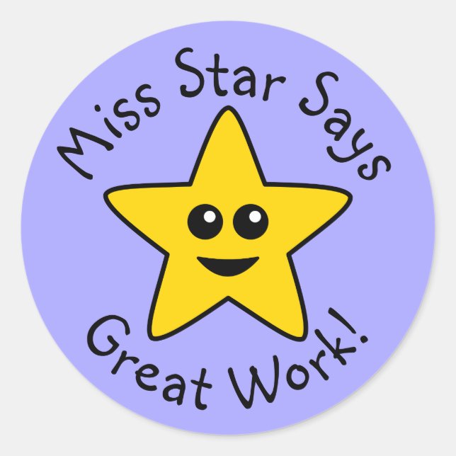 Yellow Happy Star Super Stickers de travail (Devant)