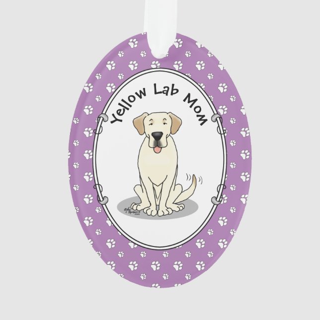 Yellow Lab Maman Labrador Retriever Maman Mignonne (dos)