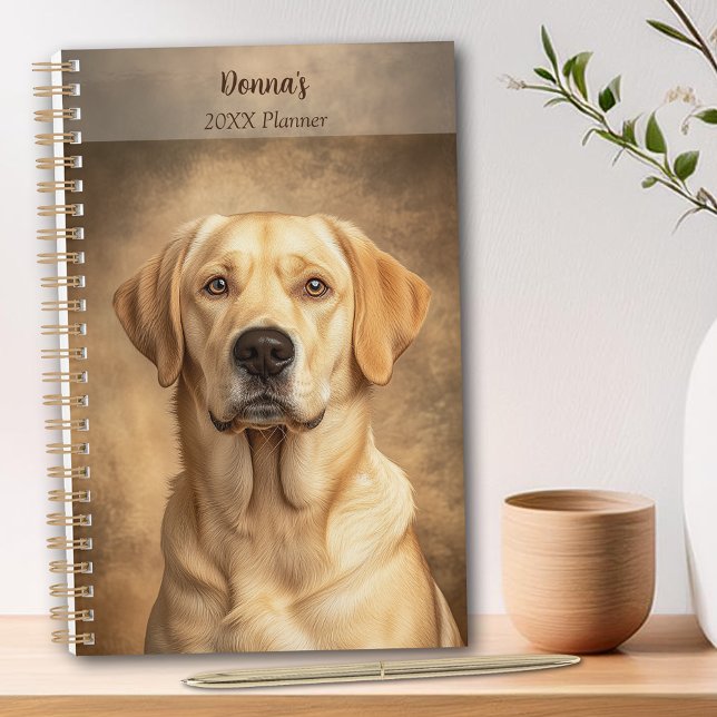 Yellow Labrador Retriever Portrait personnel annue (Yellow Labrador Retriever Portrait Personal Yearly Planner)