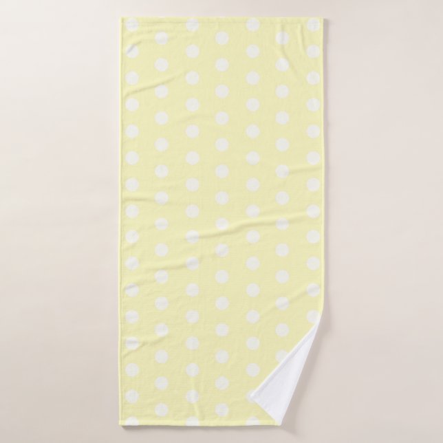Yellow Poka Dots (Serviette de bain)