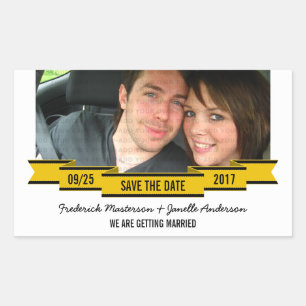 Yellow Ribbon Photo Enregistrer les stickers Date