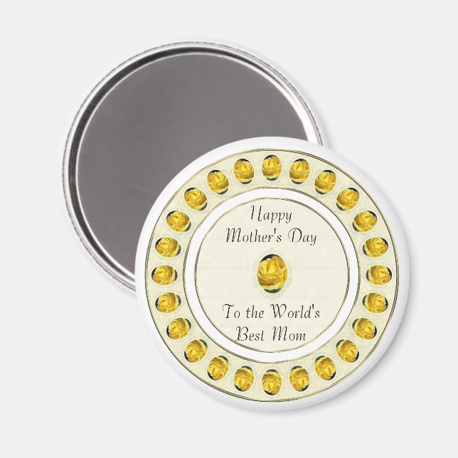 Yellow Rose Mother's Day Magnet (Recto/Verso)