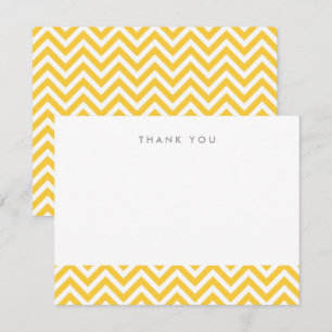 Yellow Simple Chevron Merci Cartes de notes