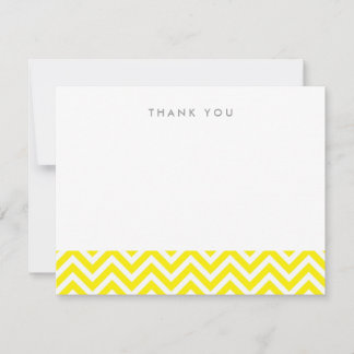 Yellow Simple Chevron Merci Cartes de notes