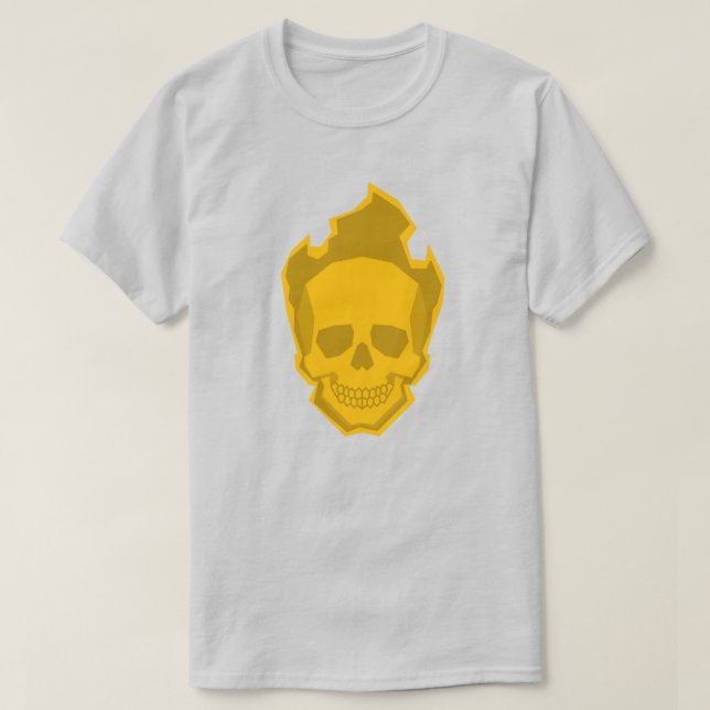 Yellow Skull Graphic T-Shirt – Bright Skull Design (Design devant)
