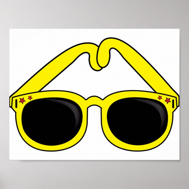 Yellow Sunglasses Poster (Devant)