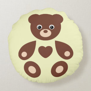 Yellow Teddy Ours Monogramme Coussin bébé