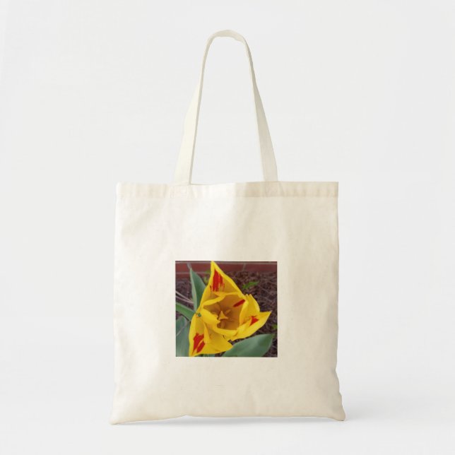 Yellow Tulip Tote Bag (Devant)