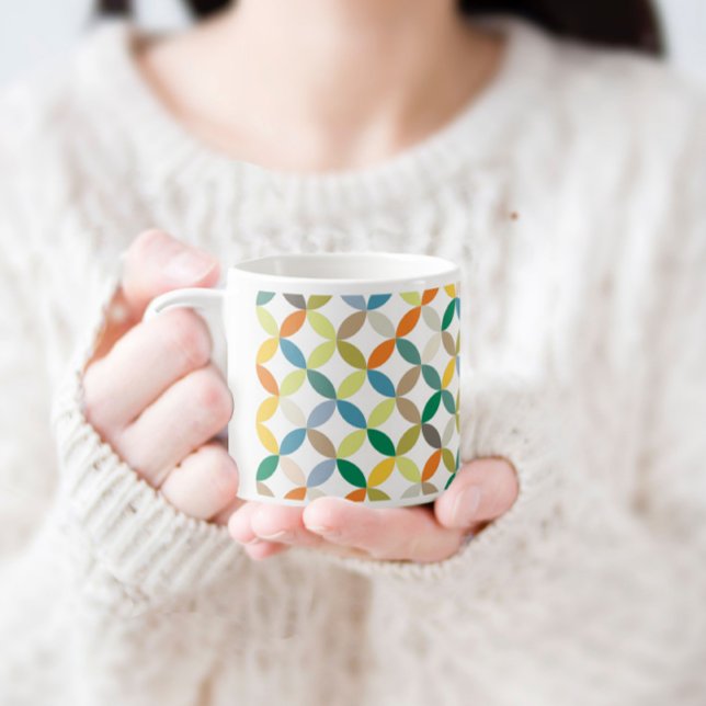 Yellow & vert coloré café espresso mug (Créateur téléchargé)