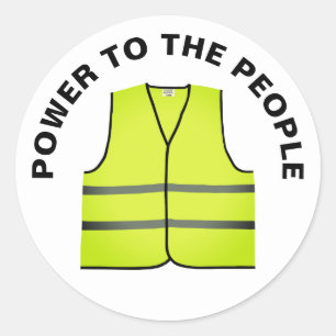 Yellow vest protest sticker